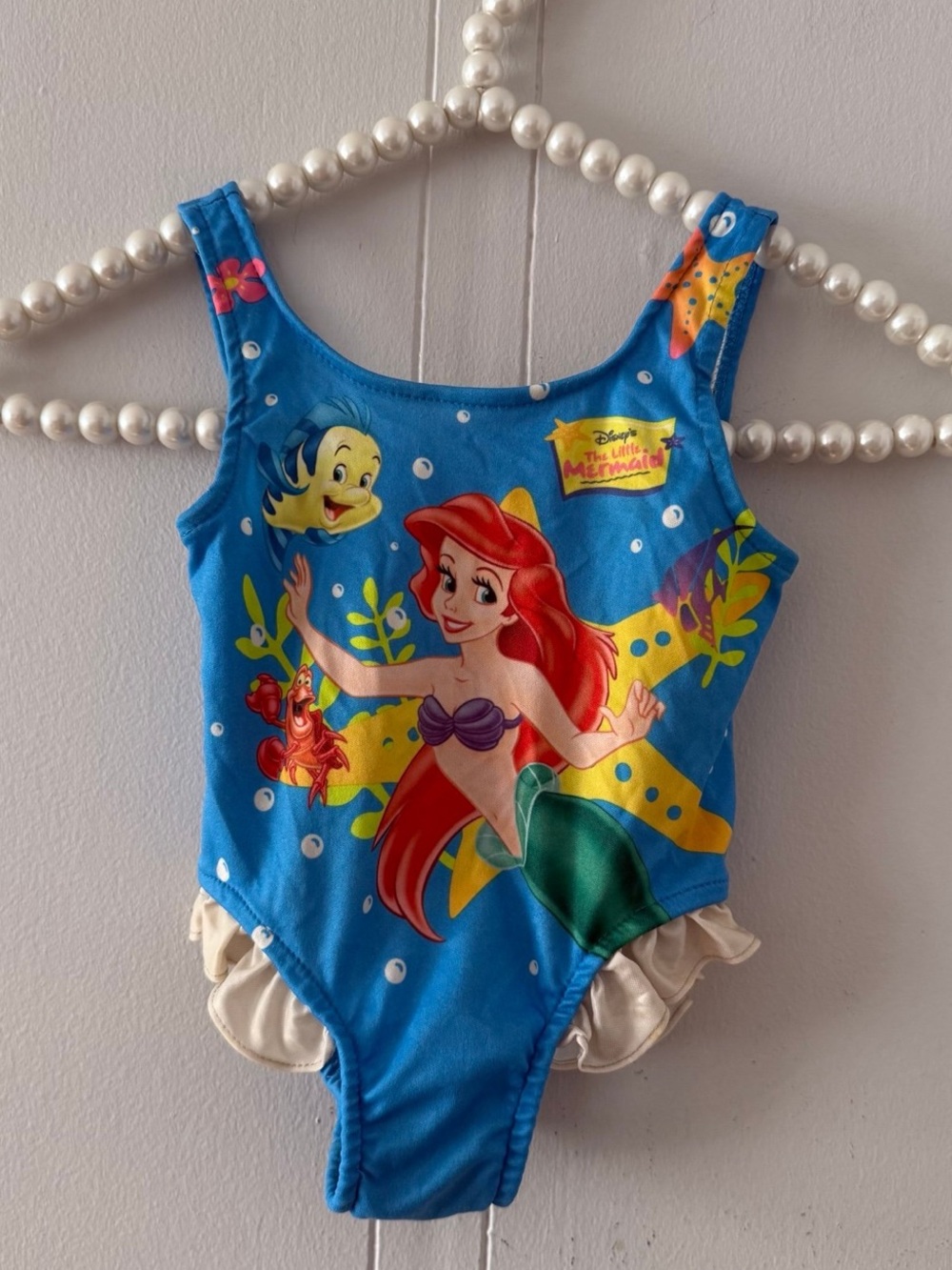 Disney’s The Little Mermaid Vintage Y2K Toddler One Piece Bathing Suit Size 2